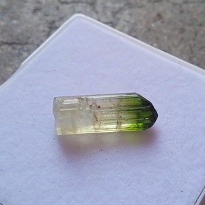 100 % Natural Bio Tourmaline Raw Rough Pencil Shape , Bi Color Tourmaline Gemstone, For Pendant Jewelry