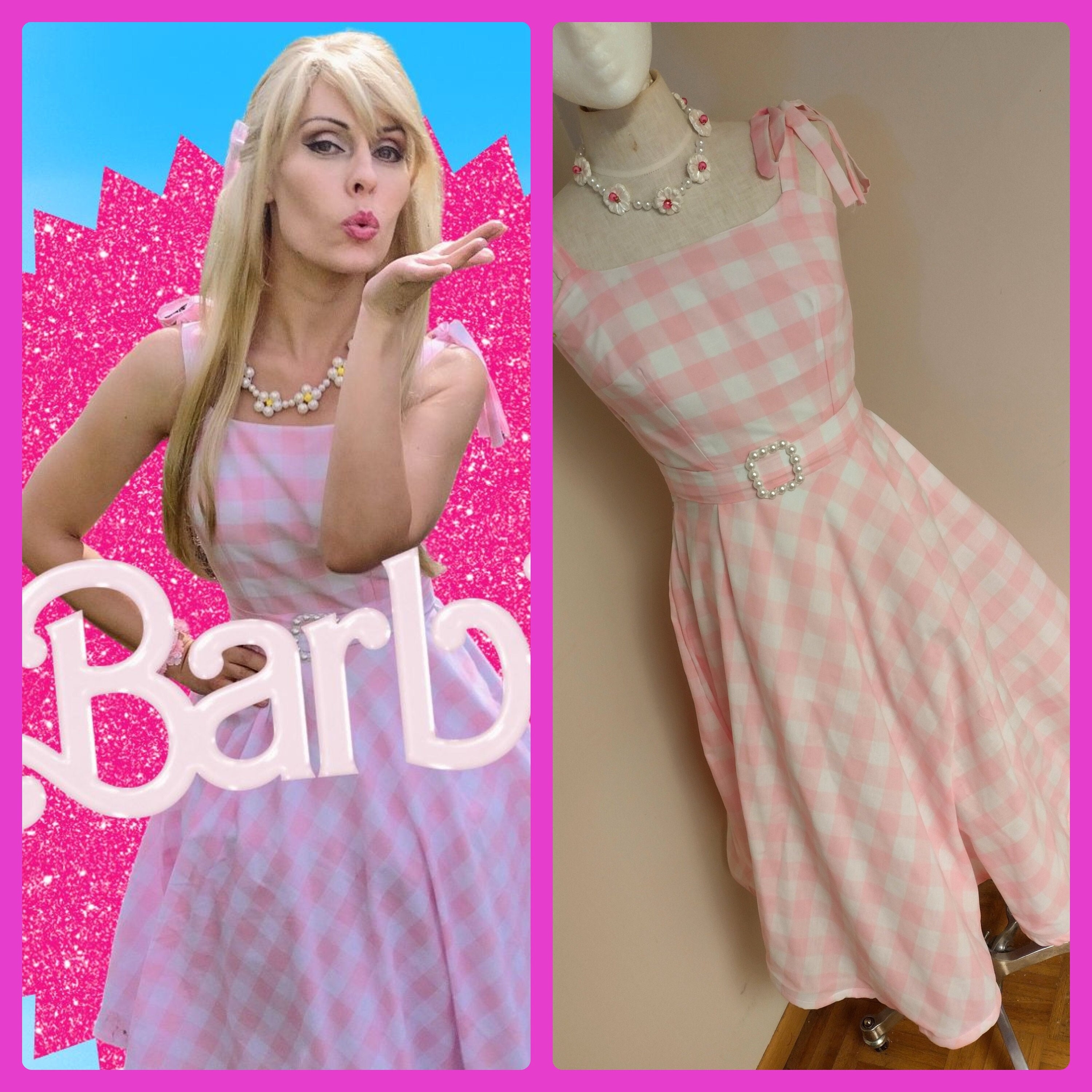 4 Pcs Barbie Costume Pour Adulte Adorable Rose Lady Cosplay Filles  Vêtements Femme Halloween Classique Poupée Rôle Jeu Barbie Déguisement