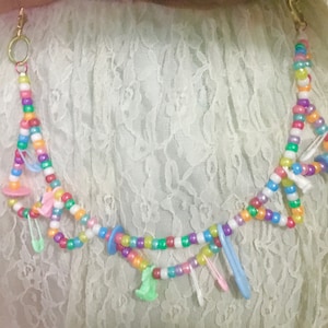 Kidcore Themed Clutter Belt Chain with Charms