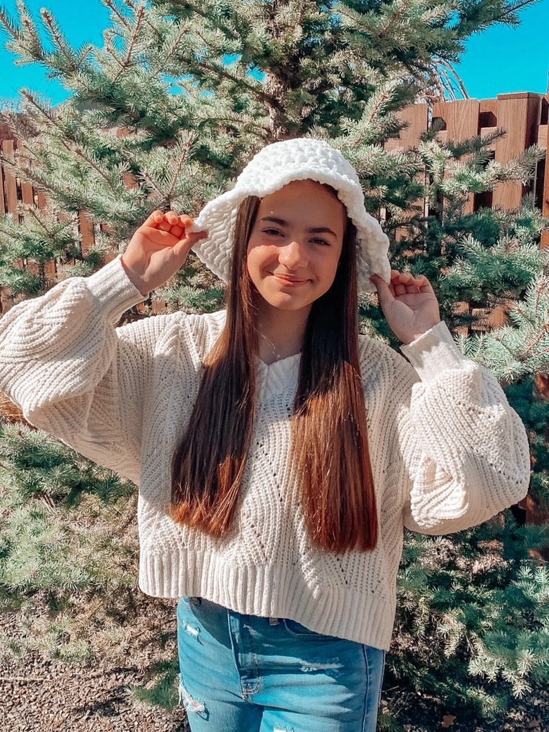 Crochet Fluffy Bucket Hat