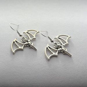 spooky cute flying bat earrings
