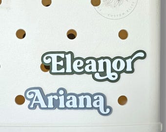 Custom Bogg Bag Name Charm, Personalized Accessory for Beach Tote, 3D Printed Lightweight Bag Tag, Bridesmaid Gift, Summer Tote 002