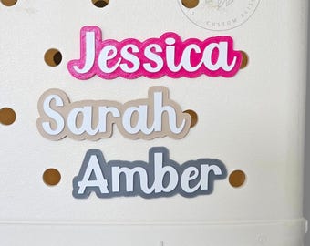 Custom Bogg Bag Name Charm, Personalized Accessory for Beach Tote, 3D Printed Lightweight Bag Tag, Bridesmaid Gift, Summer Tote Decoration