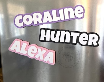 Name Magnets, Personalized Fridge Locker Name Magnets, 3D Printed, PLA Plastic Magnets, Personalized Teacher Nurses Gift, Back to School
