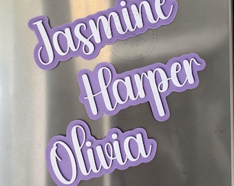 Custom Name Magnets, Personalized Fridge Locker Name Magnets, 3D Printed, PLA Plastic Magnets, Back to School, Chores List