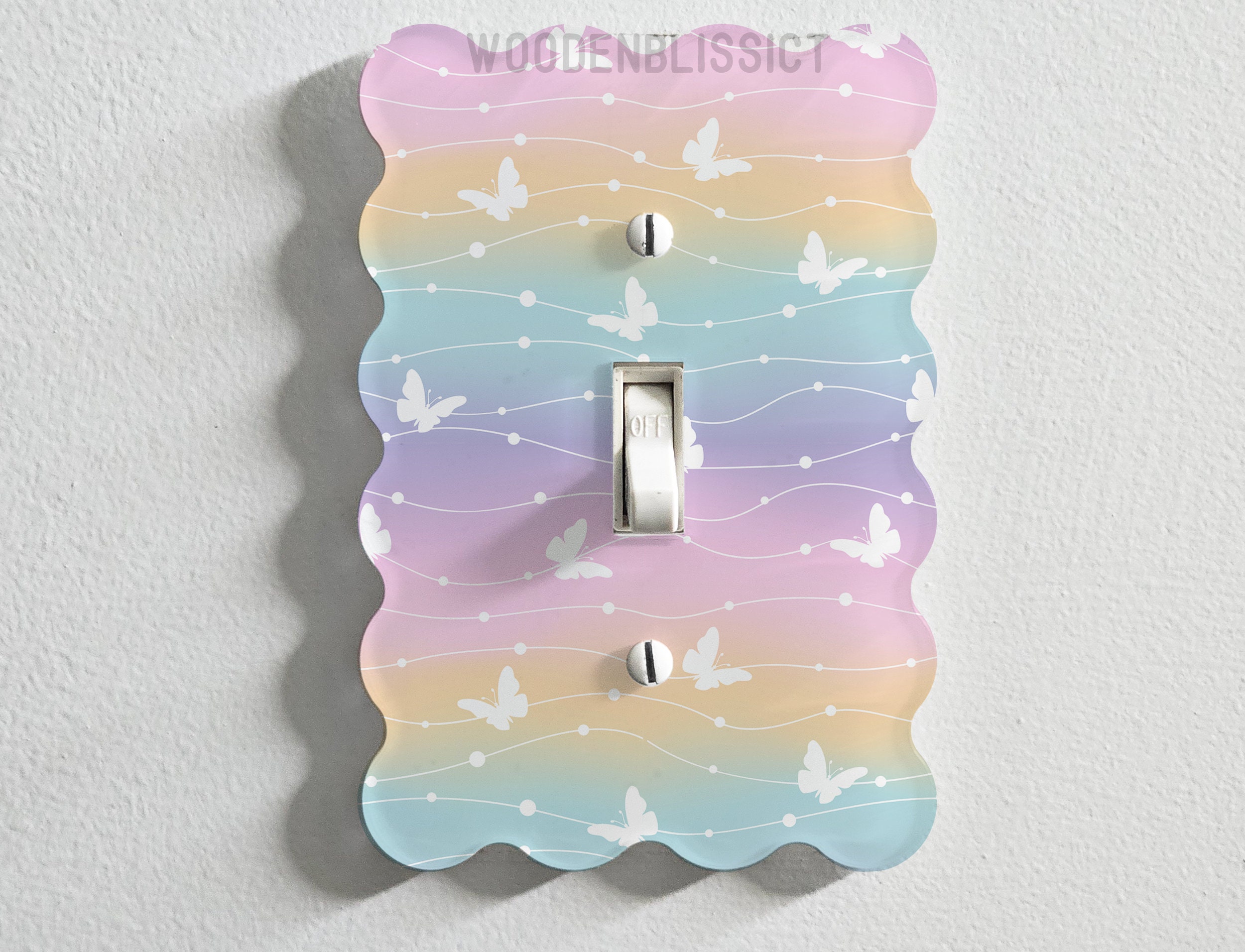 Unicorn & Flower Light Switch & Outlet Wall Plate Cover - Custom Home Decor (HandMadeStation LC005-2)