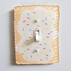 Broodrooster Ontbijt Gebak Lichtschakelaar Cover, Kinderslaapkamer Decor, Woondecoratie, Enkele Standaard of Rocker Switch optie, Huurdervriendelijk