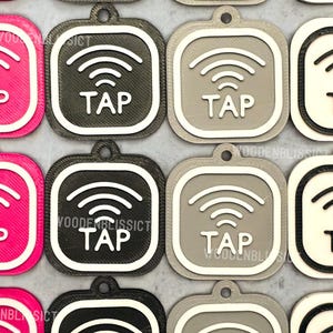 BULK ORDER Pack of 10 Smart NFC Logo Keychain, Scannable Social Media Digital Business Card, Small Business Keychain, Iphone, Android