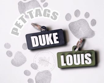 Pet Tag, Noise-Free Dog ID Tag, 3D Printed, Lightweight Personalized Pet Name Tag, PLA Plastic Dog Tag, Durable Custom Pet ID