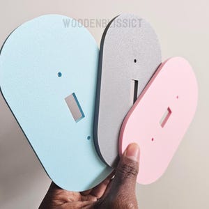 Light Switch Cover, Oval Shape, Home Decor, Minimalist, Contemporary, Modern Design Switch Cover, Housewarming Gift, Children Decor
