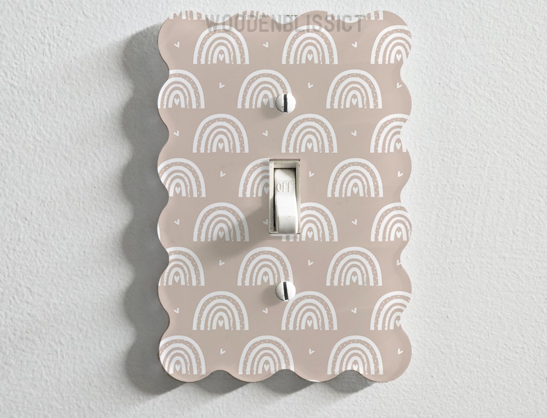 Small Ree Switch Cover Light Switch Cover, Rainbow Wavy Kids Room Decor Gift, Modern Decor ...
