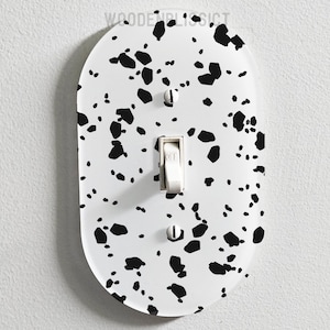 Wall Plate Cover, Abstract Modern Speckled, Housewarming Gift, Modern Decor, Rocker Switch option, Renter Friendly, Light Switch Cover