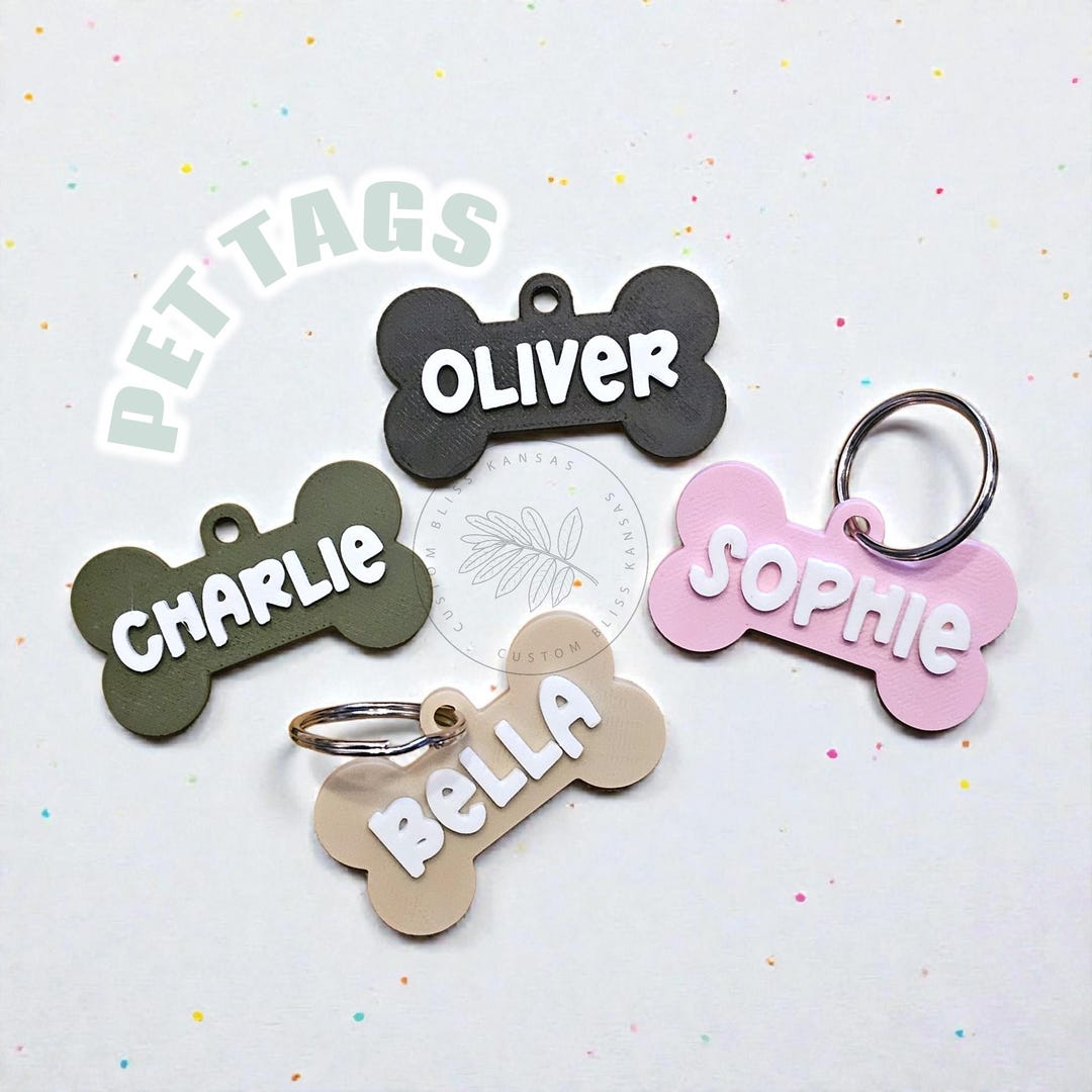 Pvc Dog Tag Custom 3D Printed Pet Tag, Noise-free Dog ID Tag, Lightweight ...