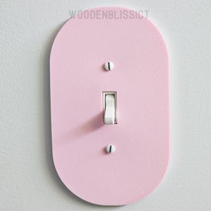 Matte Finish Light Switch Cover, Oval, Home Decor, Minimalist, Contemporary, Modern Design Switch Cover, Housewarming Gift, Children Decor