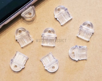 Blank Transparent Dust Plugs, Fits USB-C / Type C, Kindle Blank Dust Plug Charm, Charger Port Protector, Kindle Charm