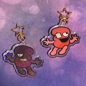 3 Three Double-Sided Holographic Keychain  - TPOT: Battle For Dream Island/XFOHV
