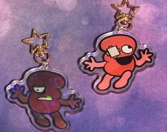 3 Three Double-Sided Holographic Keychain  - TPOT: Battle For Dream Island/XFOHV