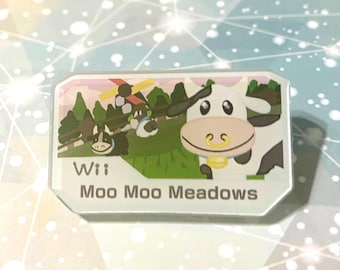 Moo Moo Meadows Acrylic Pin - Mario Kart