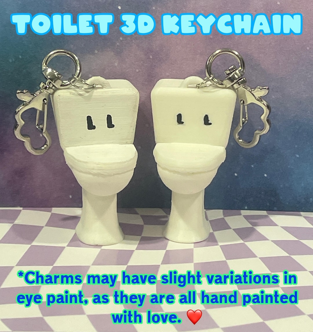 Inanimate Keychains Toilet 3D Keychain Figure - Inanimate Insanity - Etsy