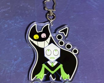 Battat Mippins Green Pippins & Device_Friend / Image_Friend Acrylic Keychain - Deltarune Mikes!