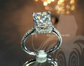 Oval Cut Aquamarine Diamond Engagement Ring SnowFlake Halo Diamond Wedding Ring Solitaire Halo Ring 10K14K18K Gold Or 935 Silver Ring