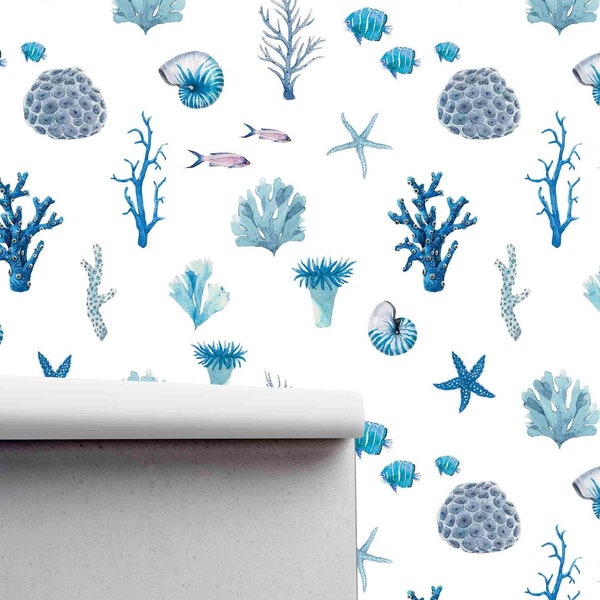 Coastal Removable Wallpaper - Etsy