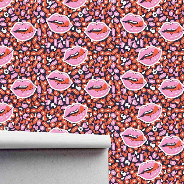 Lips Wallpaper Etsy