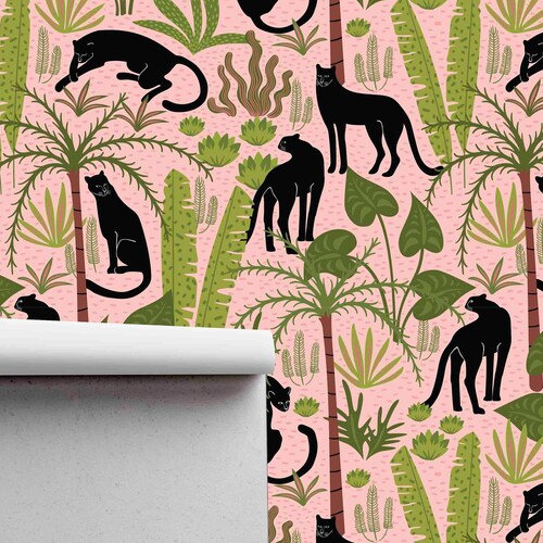 Peel and Stick Wallpaper Animal Wallpaper Self Adhesive Etsy