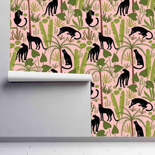 Peel and Stick Wallpaper Animal Wallpaper Self Adhesive Etsy