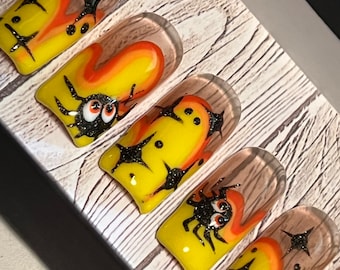 Cute Retro Style Halloween Press On Nails - Short Nails - Long Nails