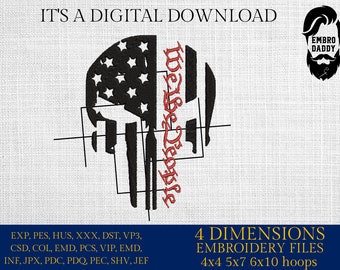 Machine Embroidery files, American Flag, skull, badass PES, xxx hus & more