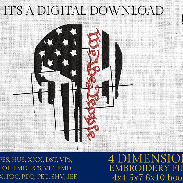 Machine Embroidery files, American Flag, skull, badass PES, xxx hus & more