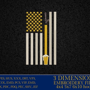 Machine Embroidery files, American Flag, Beer, PES, dst, xxx hus & more