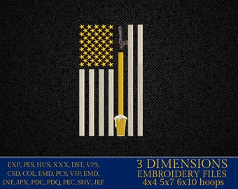 Machine Embroidery files, American Flag, Beer, PES, dst, xxx hus & more