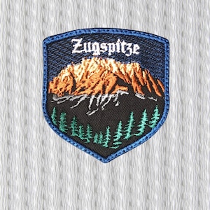 Zugspitze Berg Aufnäher – Alpine Wander Abzeichen, Zugspitze Deutschland Alpen Deutschland Aufnäher, Outdoor Adventure Patch