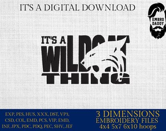 Machine Embroidery files, wildcat, football gift idea PES, dst, xxx, hus & more