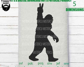 Machine Embroidery files,  Bigfoot victory pes, Big Foot, Yeti, Sasquatch, patriotic lover Gift Idea, PES, xxx, hus & more