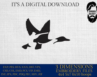 Machine Embroidery files, duck hunting, PES, xxx, hus, dst & more
