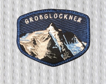 Grossglockner Embroidered Patch – Austria Alps Mountain Badge – Alpine Hiking Outdoor Patch