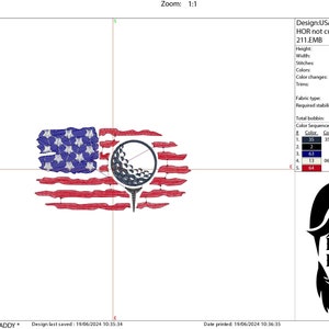 Machine Embroidery Files, Golf Usa Flag, PES, DST, Hus & More - Etsy