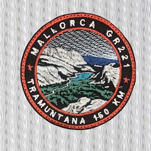 GR221 Mallorca Patch – Serra de Tramuntana Vandringsled – Spain Trekking Badge – 150 km Ruta de Pedra en Sec