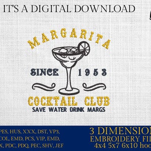 File di ricamo a macchina, cocktail club Margarita, DST, PES, xxx, hus e altro