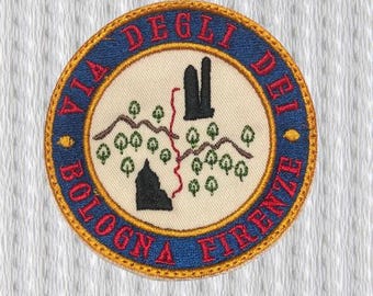 Toppa Via degli Dei, 8 cm x 8 cm
