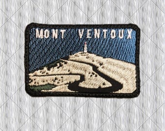 Mont Ventoux Patch – France Mountain Road Embroidered Patch – Provence Cycling Travel Badge – French Alps Souvenir Patch