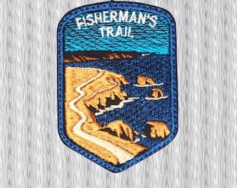 Geborduurde patch visserspad – Portugal Rota Vicentina, Adventure Travel-patch