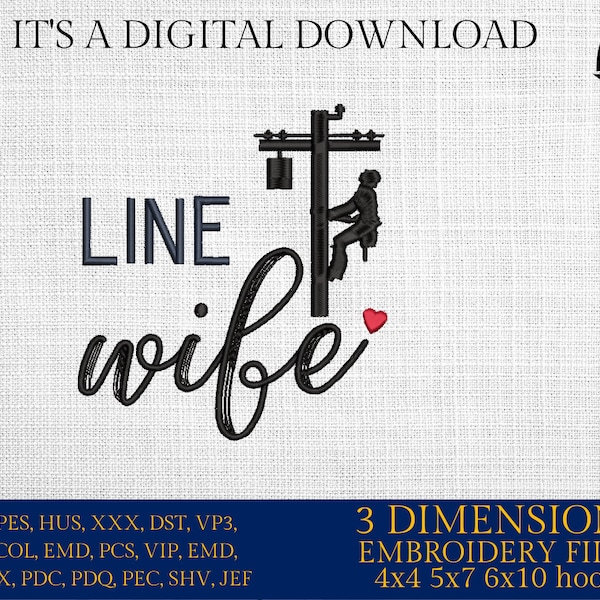 Machine Embroidery files, Line Wife, PES, xxx, hus, dst & more