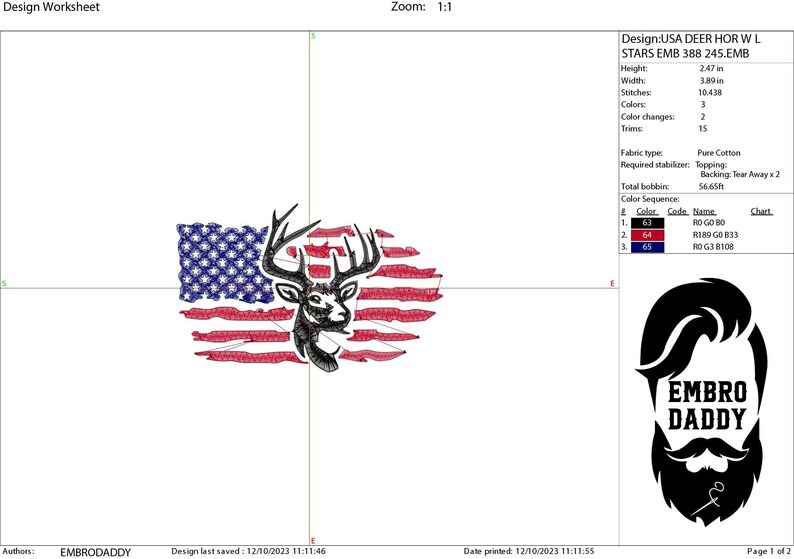 Machine Embroidery Files, USA Flag Buck, Deer PES, Xxx, Hus & More - Etsy