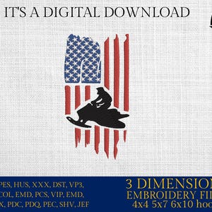 Machine Embroidery files, USA flag, snowmobile, PES, DST, xxx, hus & more