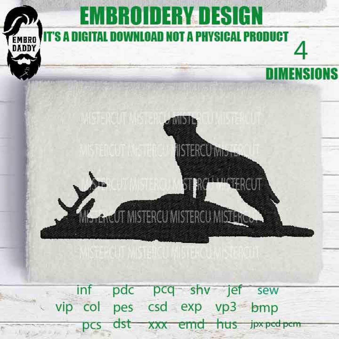 Machine Embroidery Files Hunting Dog Gift Idea PES Xxx Hus Etsy