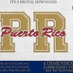 Machine Embroidery files, Puerto Rico, DST, PES, xxx, hus & more,
